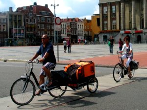 bike with trailer in Groningen